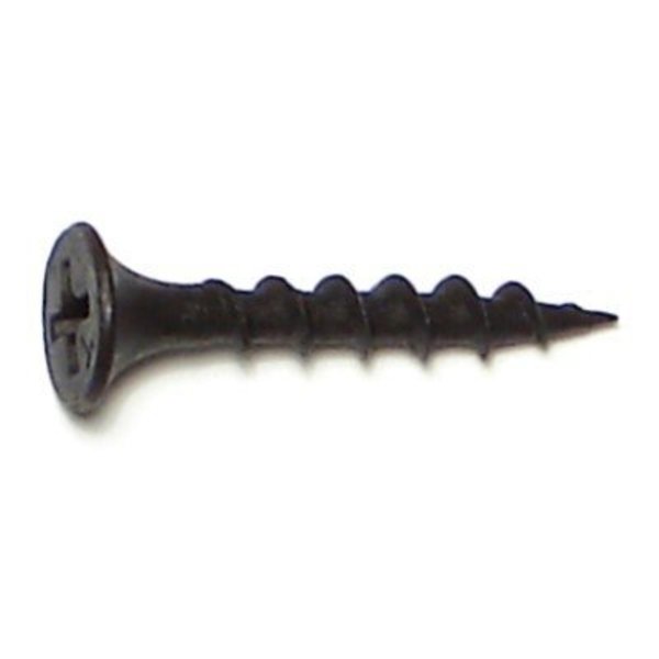 Buildright Drywall Screw, #6 x 1 in, Steel, Flat Head Phillips Drive, 1670 PK 07713